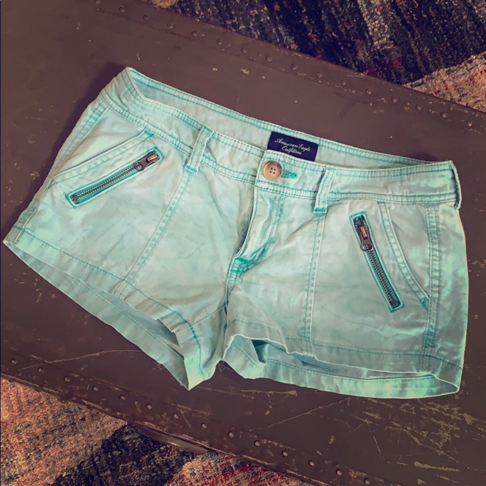 Faded Teal Shortie Short